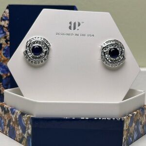 September Sterling Silver Stud Earrings